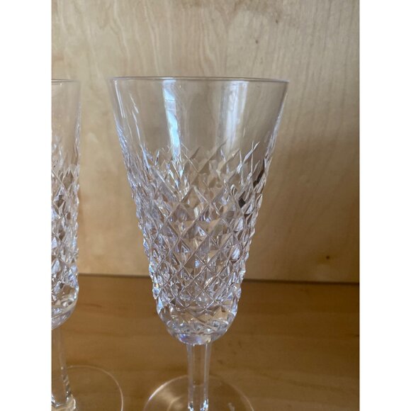 Waterford Alana Champagne Flutes 7.25" Set of 6 1970s–80s Gothic Mark - Picture 12 of 15